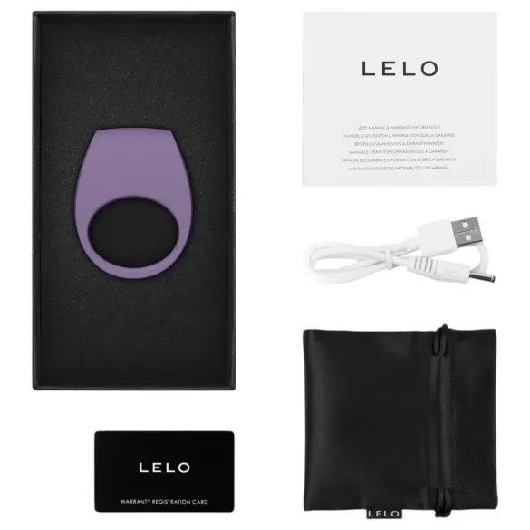 LELO Tor 3 - rakenduse kaudu juhitav vibreeriv peenisering meestele (lilla)