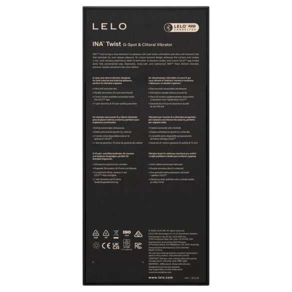 LELO INA Twist - Appi juhitav G-punkti ja kliitori vibraator (lilla)
