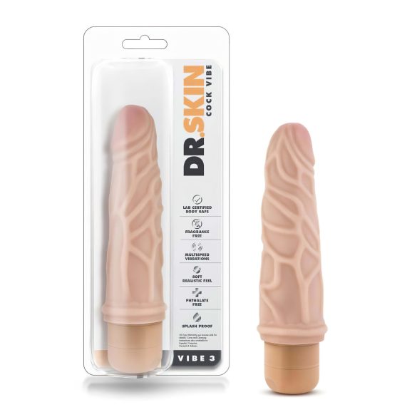Dr. Skin Vibe No.3 - elutruu vibraator (naturaalne)