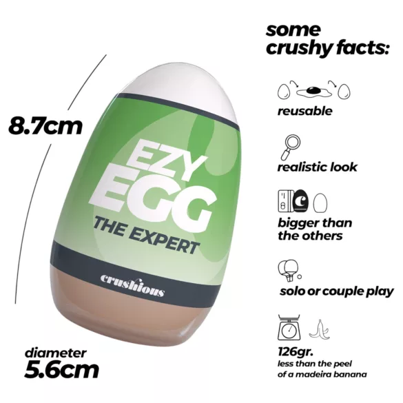 Crushious Ezy Egg The Expert - masturbaatorimuna (naha­värvi)