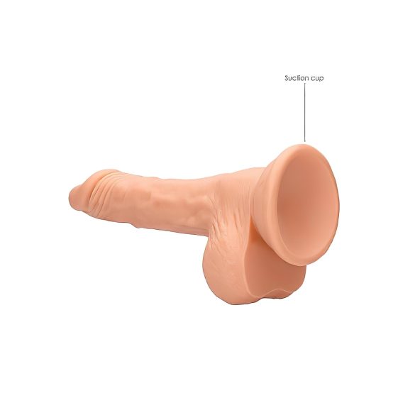 RealRock Dong 7 - realistlik munanditega dildo 17cm - naturaalne