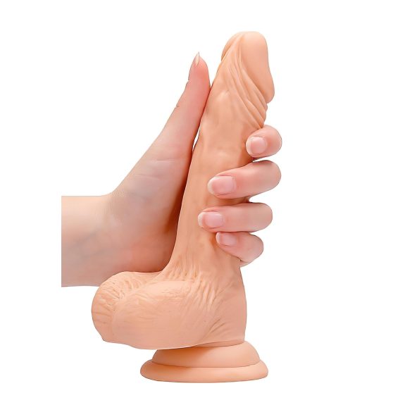 RealRock Dong 7 - realistlik munanditega dildo 17cm - naturaalne