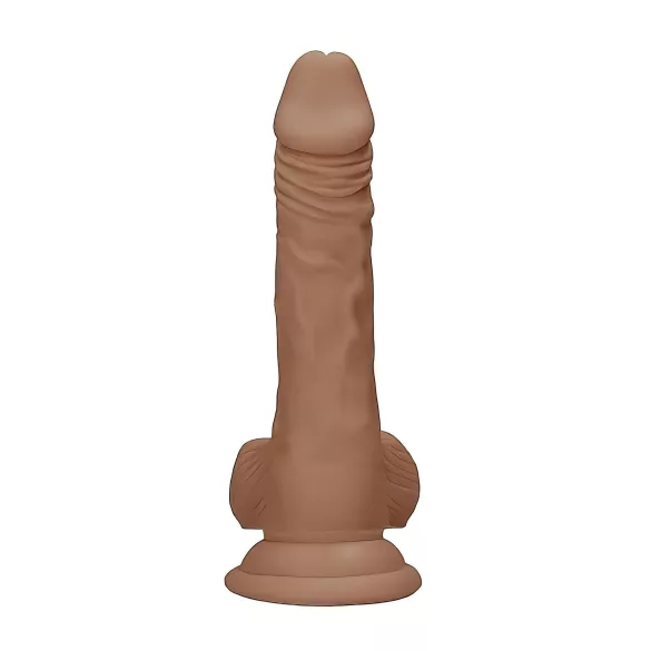RealRock - realistlik munanditega dildo - 17cm - tume naturaalne