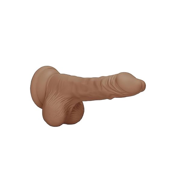 RealRock - realistlik munanditega dildo - 17cm - tume naturaalne
