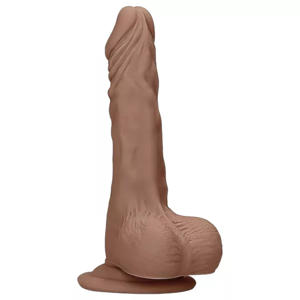 RealRock - realistlik munanditega dildo - 17cm - tume naturaalne