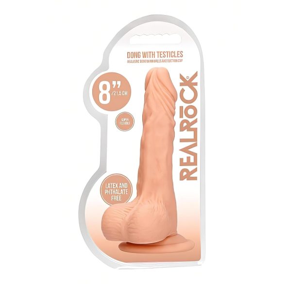 RealRock - dildo munanditega - realistlik - 20cm naturaalne