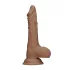 RealRock Dong 10 - realistlik munanditega dildo 25cm - tume nahatoon