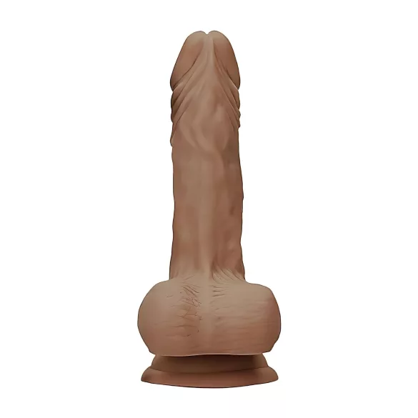 RealRock Dong 10 - realistlik munanditega dildo 25cm - tume nahatoon