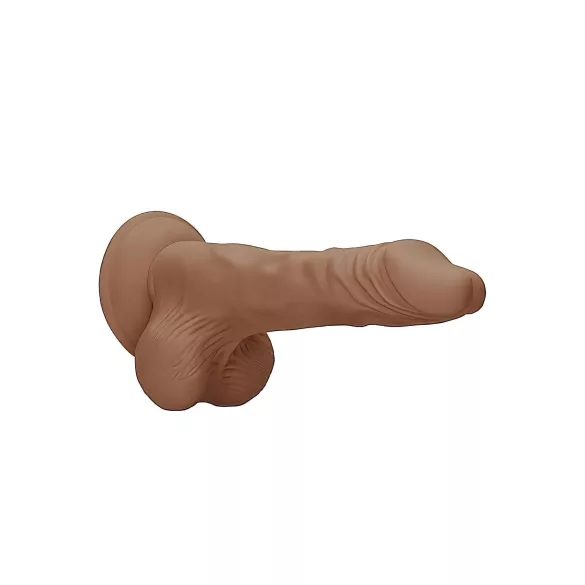 RealRock Dong 10 - realistlik munanditega dildo 25cm - tume nahatoon
