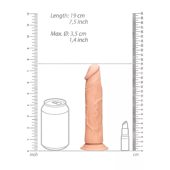 RealRock - realistlik dildo - 17 cm - naturaalne