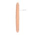 RealRock Double Dong 14 - kahekordne dildo (36cm) - naturaalne