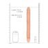 RealRock Double Dong 14 - kahekordne dildo (36cm) - naturaalne