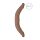 RealRock Kahepoolne Dildo 14 - topelt dildo (36cm) - tume naturaalne