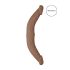 RealRock Kahepoolne Dildo 14 - topelt dildo (36cm) - tume naturaalne