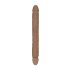 RealRock Kahepoolne Dildo 14 - topelt dildo (36cm) - tume naturaalne