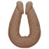 RealRock Kahepoolne Dildo 14 - topelt dildo (36cm) - tume naturaalne