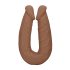 RealRock topelõuga dildo 18" (46 cm) - tume naturaalne