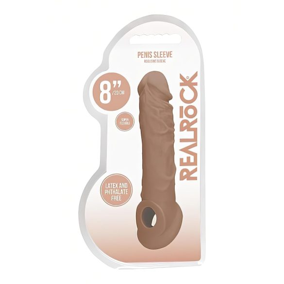 RealRock - peenisehülss - 21 cm - tume naturaalne