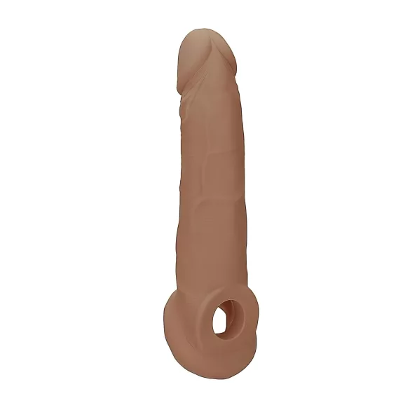 RealRock - peenisehülss - 21,5 cm - tume naturaalne