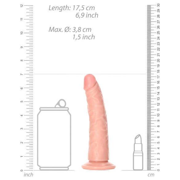 RealRock Slim - realistlik dildo - 15,5 cm - naturaalne