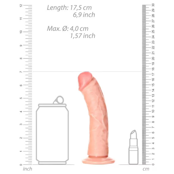 RealRock - realistlik dildom iminapaga - 15,5 cm naturaalne