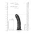 RealRock - iminapaga realistlik dildo - 15,5cm (must)