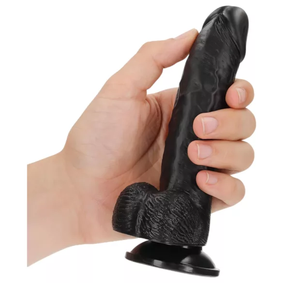 RealRock - realistlik dildoga iminapp - 15,5cm must