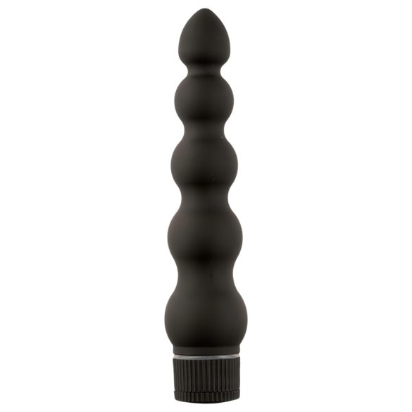 Black Magic 7 - jäik 5 pärliga anaaldildo (must)