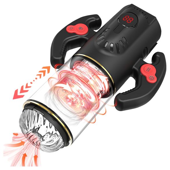 AlvUp - automaatne masturbaator - pöörlev ja tõukav - must