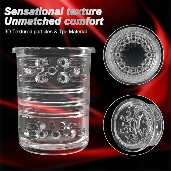 AlvUp - automaatne masturbaator - pöörlev ja tõukav - must