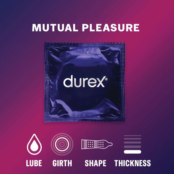 Durex Mutual Pleasure - libiidoa pikendav kondoom (3 tk)