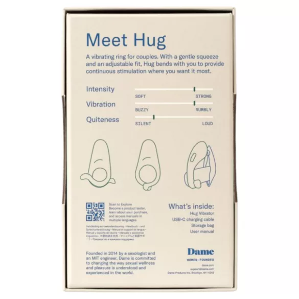 Dame Hug - reguleeritava vibratsiooniga peeniserõngas (roheline)