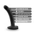 Temptasia Twist Small - iminapaga, keerdus dildo (must)