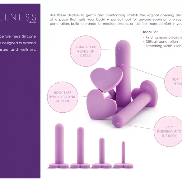 Blush Wellness - tupe laiendajate komplekt - lilla