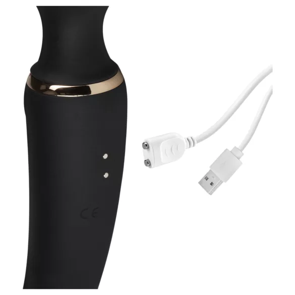 Blush Lush - 2‑in‑1 võlukepp ja G‑punkti vibraator (must)