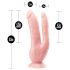 Dr. Skin 8 - kahekordne iminapaga dildo (naturaalne)