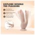 Dr. Skin 8 - iminapaga topelt dildo (naturaalne)