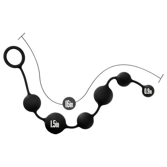 Anal Adventures L - pärlitega anaaldildo - must