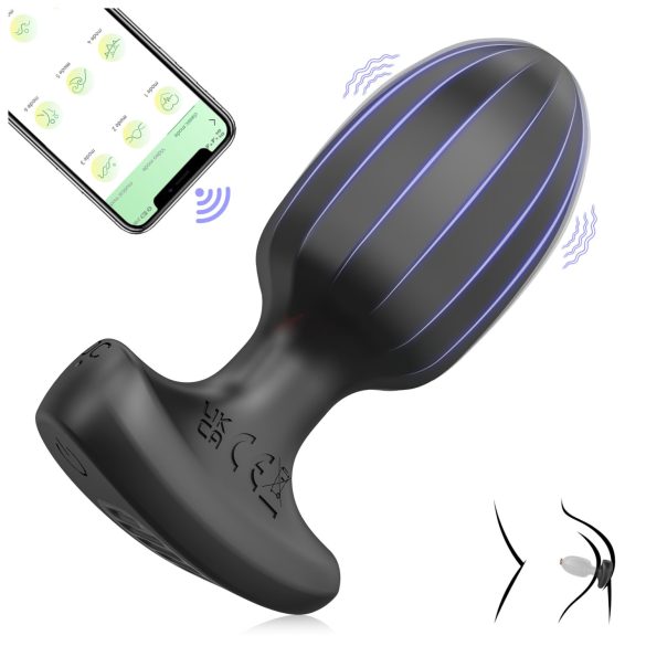 AlvUp - nutikas anaalvibraator - must