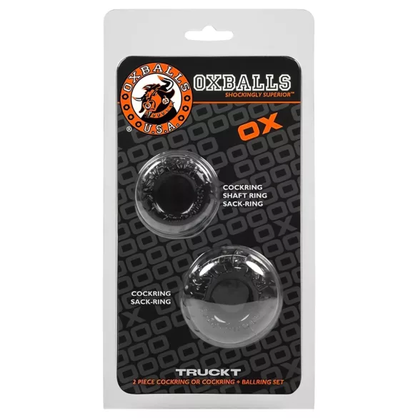 OXBALLS - sooneline peeniserõngaste komplekt - must
