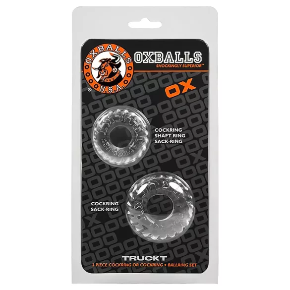 OXBALLS - peeniserõngaste komplekt - sooneline - läbipaistev