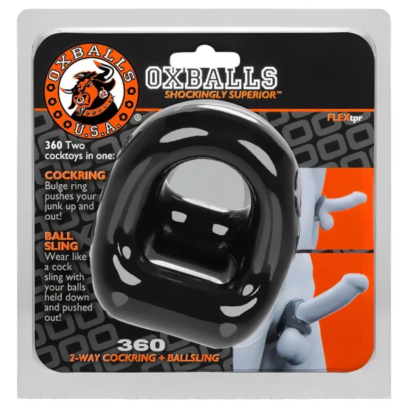 OXBALLS - peenise ja munandite rõngas - must