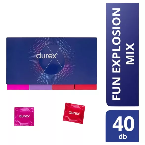 Durex Fun Explosion - kondoomide komplekt - 40 tk
