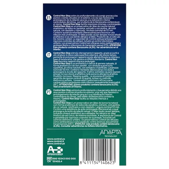 Control - soonilis kondoom - viivitus, sooned - 12 tk