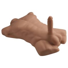 Silexd Apollo - mehe torsokujuline dildo - tume naturaalne