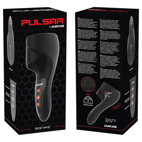 JamyJob - peenisepea vibraator pulsatsooniga - must