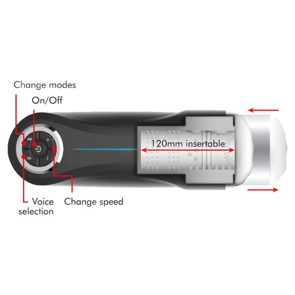 JamyJob - automaatne vibreeriv masturbaator - must