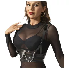 Subblime - nahast kaelarihm keti ja rakmetega - must