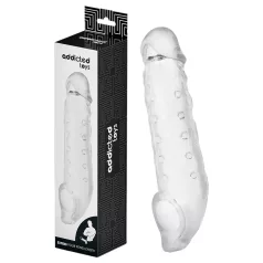   Addicted Toys - peeniskattekumm munandite rõngaga - 23 cm läbipaistev