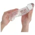 Addicted Toys - peenisekate munandiringiga - 22 cm (läbipaistev)